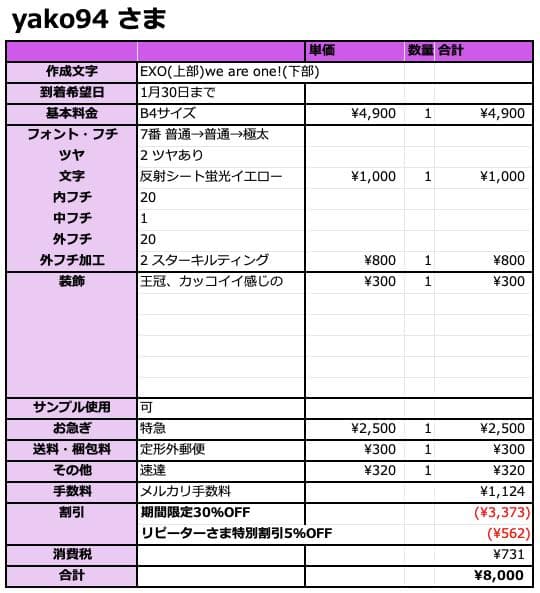 1月30日までリピ【yako94】さま専用ページ ネームボード オーダー