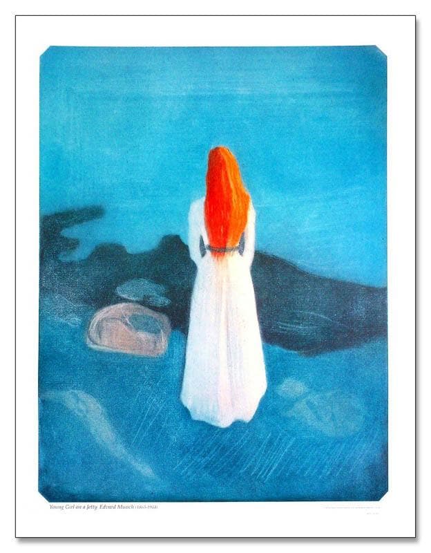 額装品 / 防波堤の上の少女 / エドヴァルド・ムンク/Edvard Munch