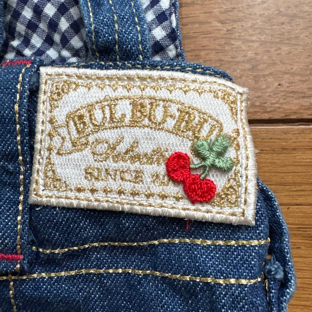 ブルブブ★さくらんぼ刺繍 デニムスカート XXS