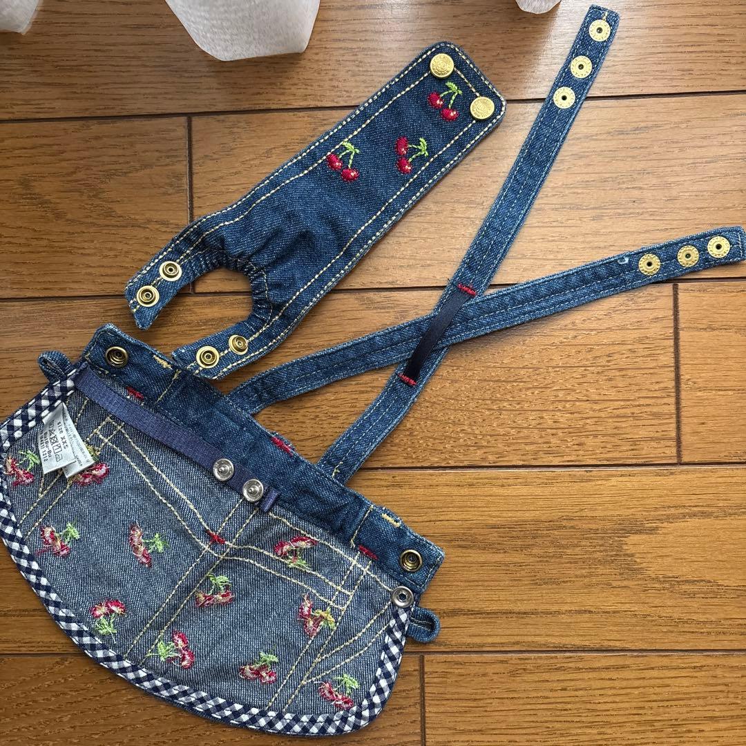 ブルブブ★さくらんぼ刺繍 デニムスカート XXS