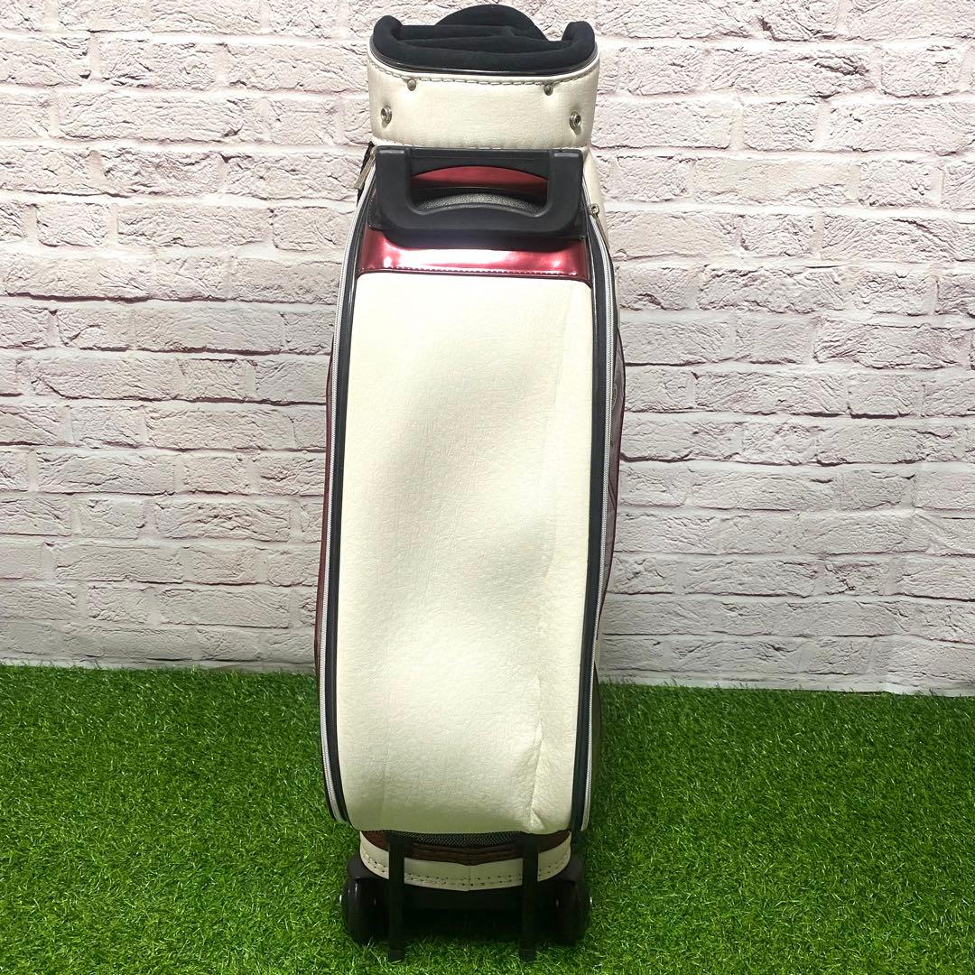 コラッジオ CORAGIO キャディバッグ 白 ホワイト レッド ゴルフバック