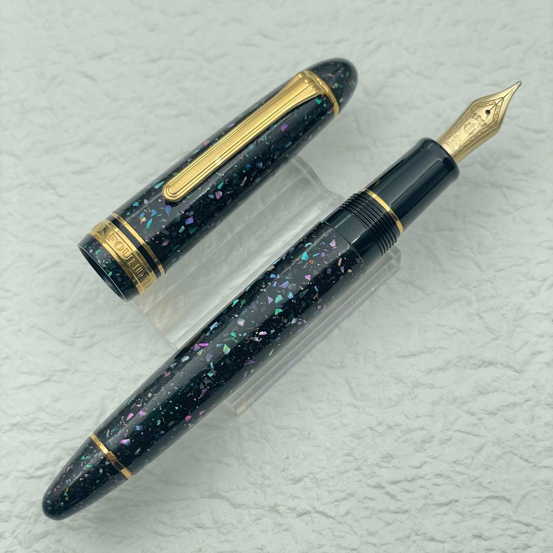 SAILOR セーラー万年筆 プロフィット21 螺鈿 星屑 黒 21K 長刀NM