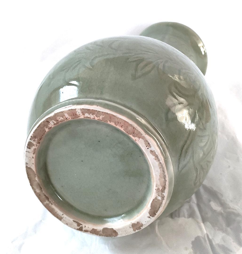 陶器 花器 青磁 美品 Ac-301