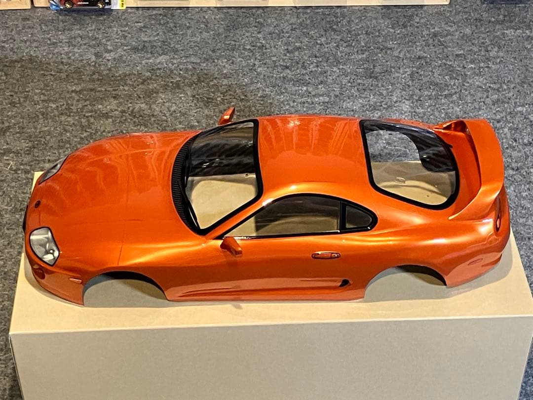 タミヤ ラジコン RC トヨタ スープラ 塗装済スペアボディ メタリックオレンジ