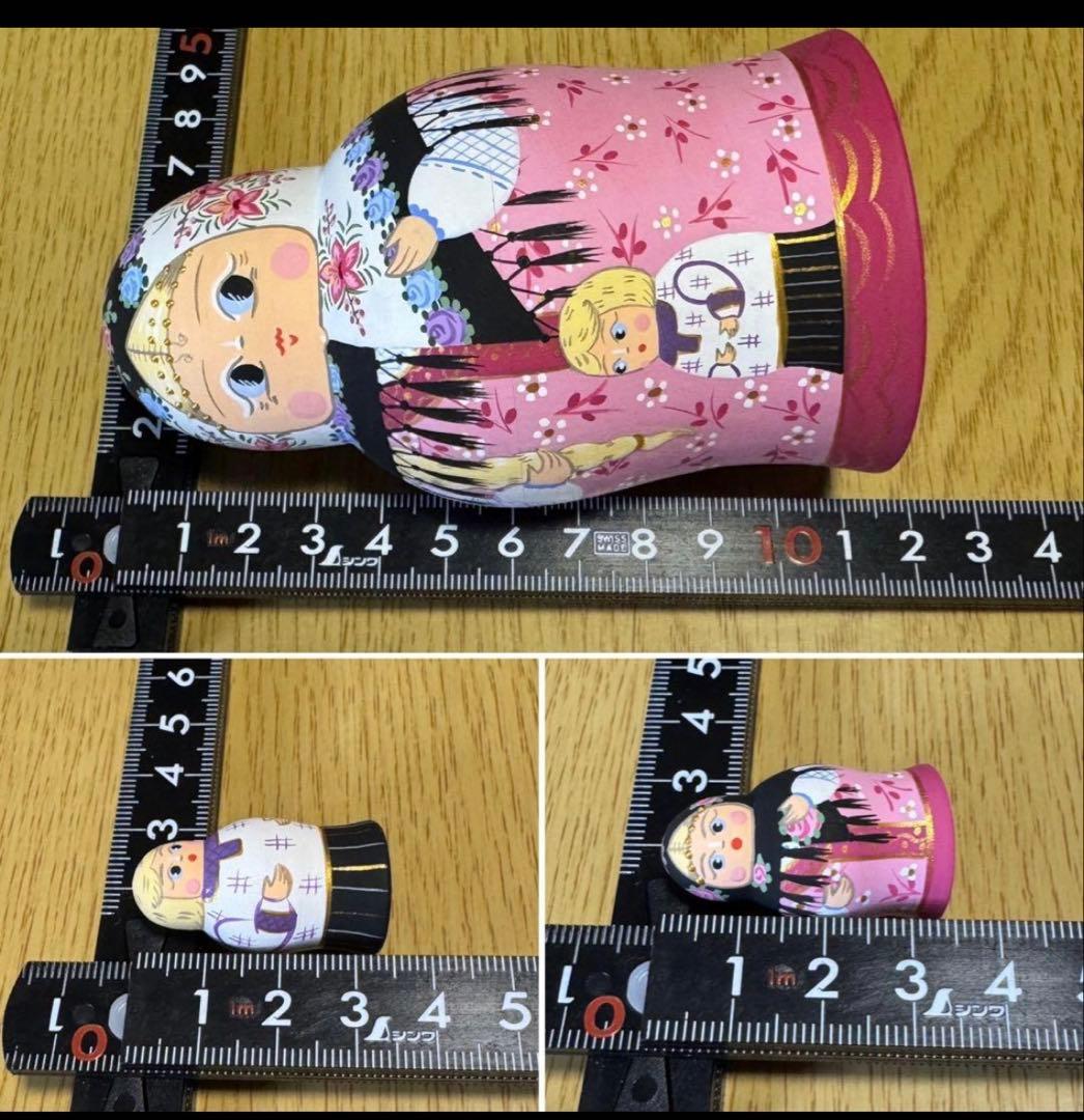 セール❗️ロシア　アーティスト　ダリア　ミッチィナ作品。マトリョーシカ。6体。
