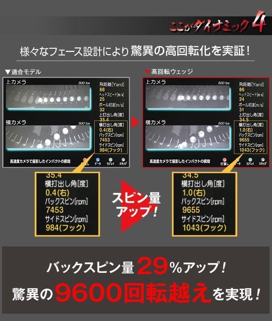 3本セット★世界最強バックスピン！止まって戻って寄せワン連発の激スピンウェッジ