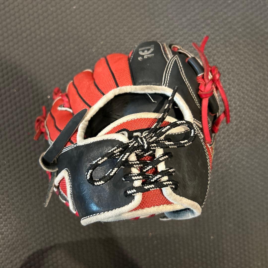 asics 軟式グローブ BGR4TA レッド/ブラック