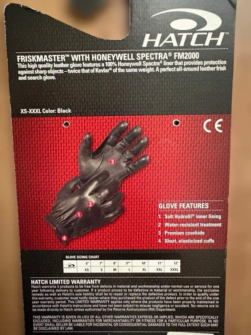 現地購入実物　サファリランド 防刃グローブ Sサイズ HACTH