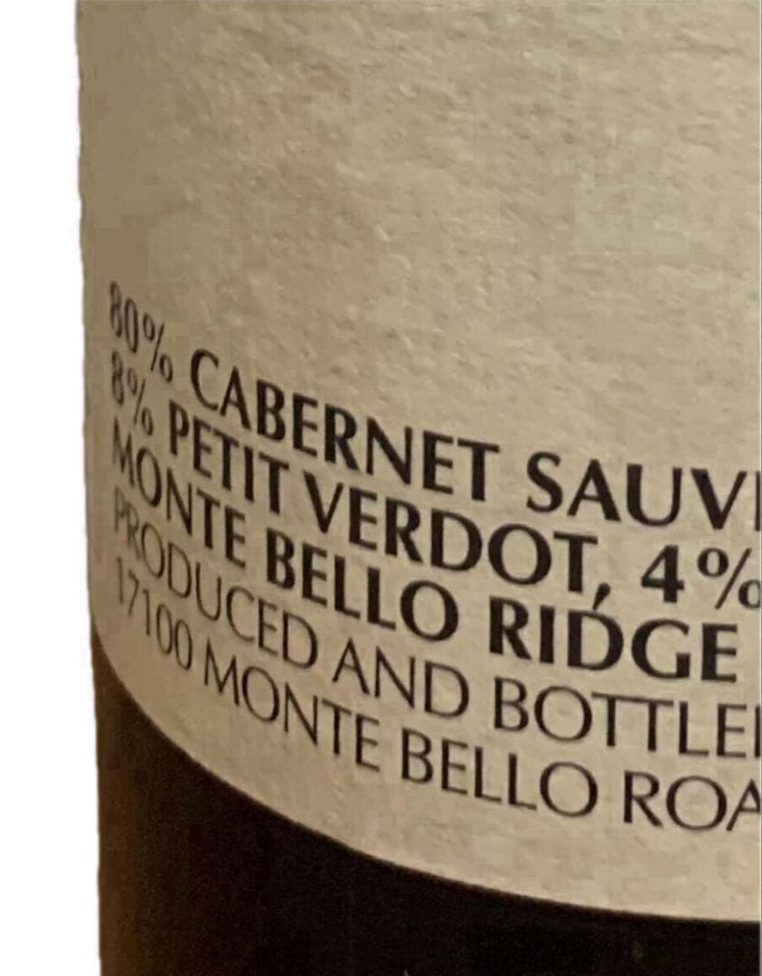 リッジ 1996 サンタクルーズ マウンテンズ カベルネ ヴィンテージワイン 赤