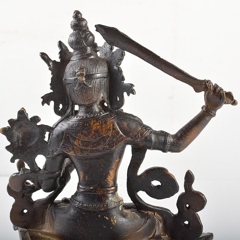 仏教美術　古銅鍍金　チベット仏　仏像　置物　D　R6744