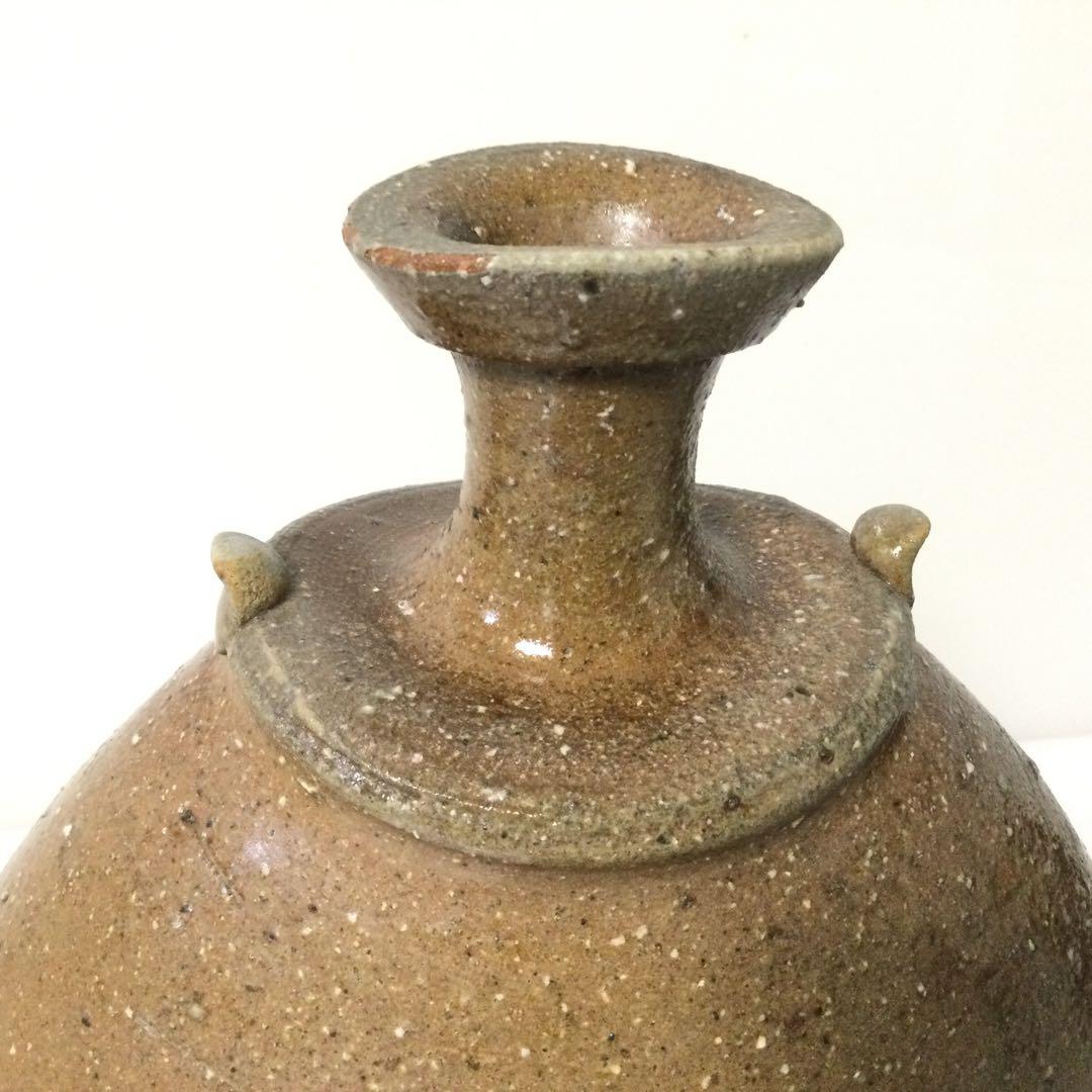 備前焼 創作花瓶 花入 隠崎隆一作 供箱 供布 真作保証 M