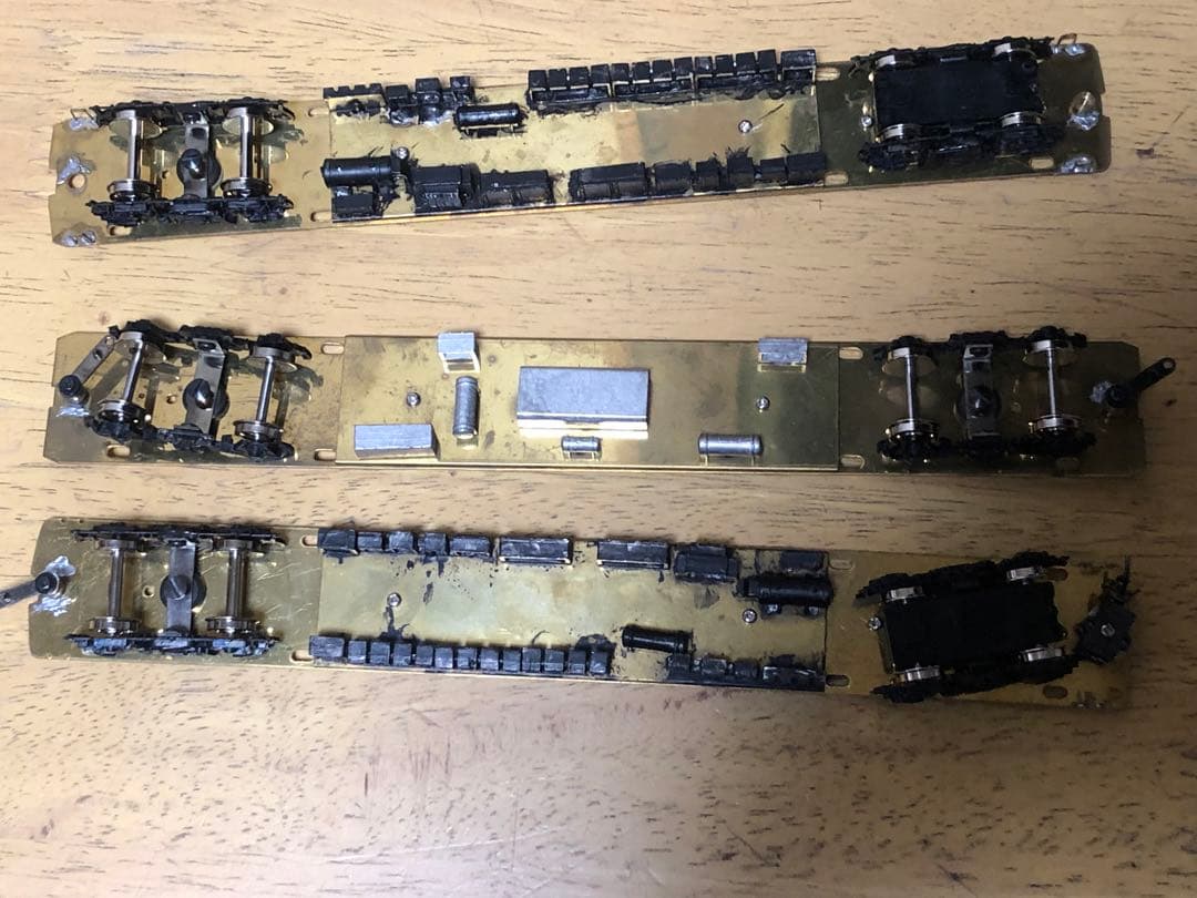 タニカワ　近鉄2250系3扉化3両セット、組立途中。