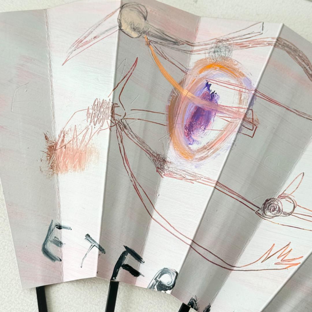 【師鯉江良二】中島勝乃利『eternamente 永遠に②』飾扇（宮脇売扇庵仕）