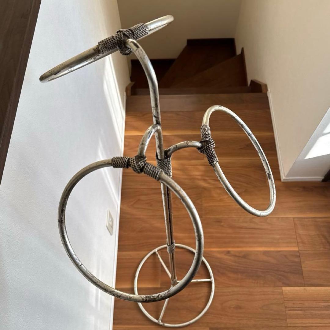 【アメリカンヴィンテージ家具】スチールリングタオルスタンド
