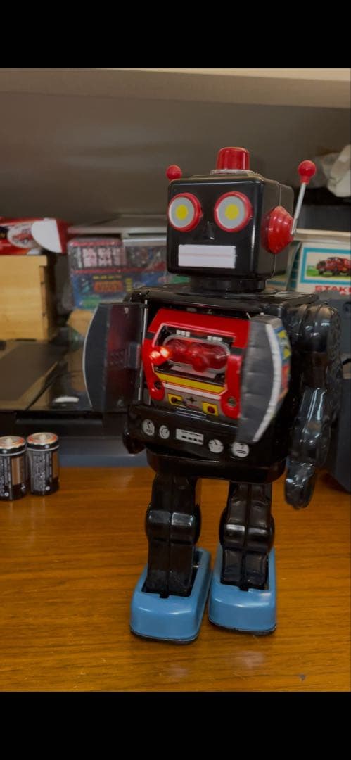 ブリキロボット　スペースウォークマン　ブラック