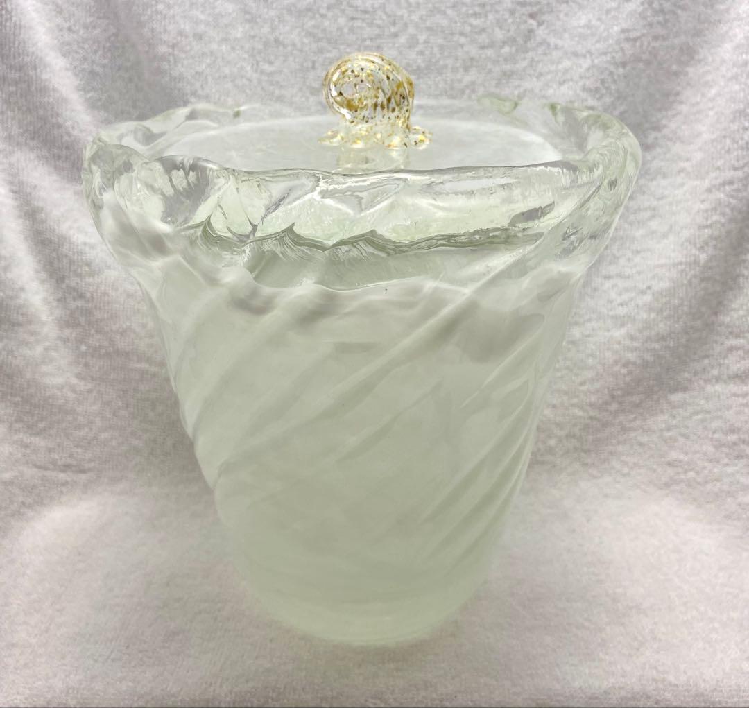 茶道具 水差し ガラス 白 金箔【匿名配送】