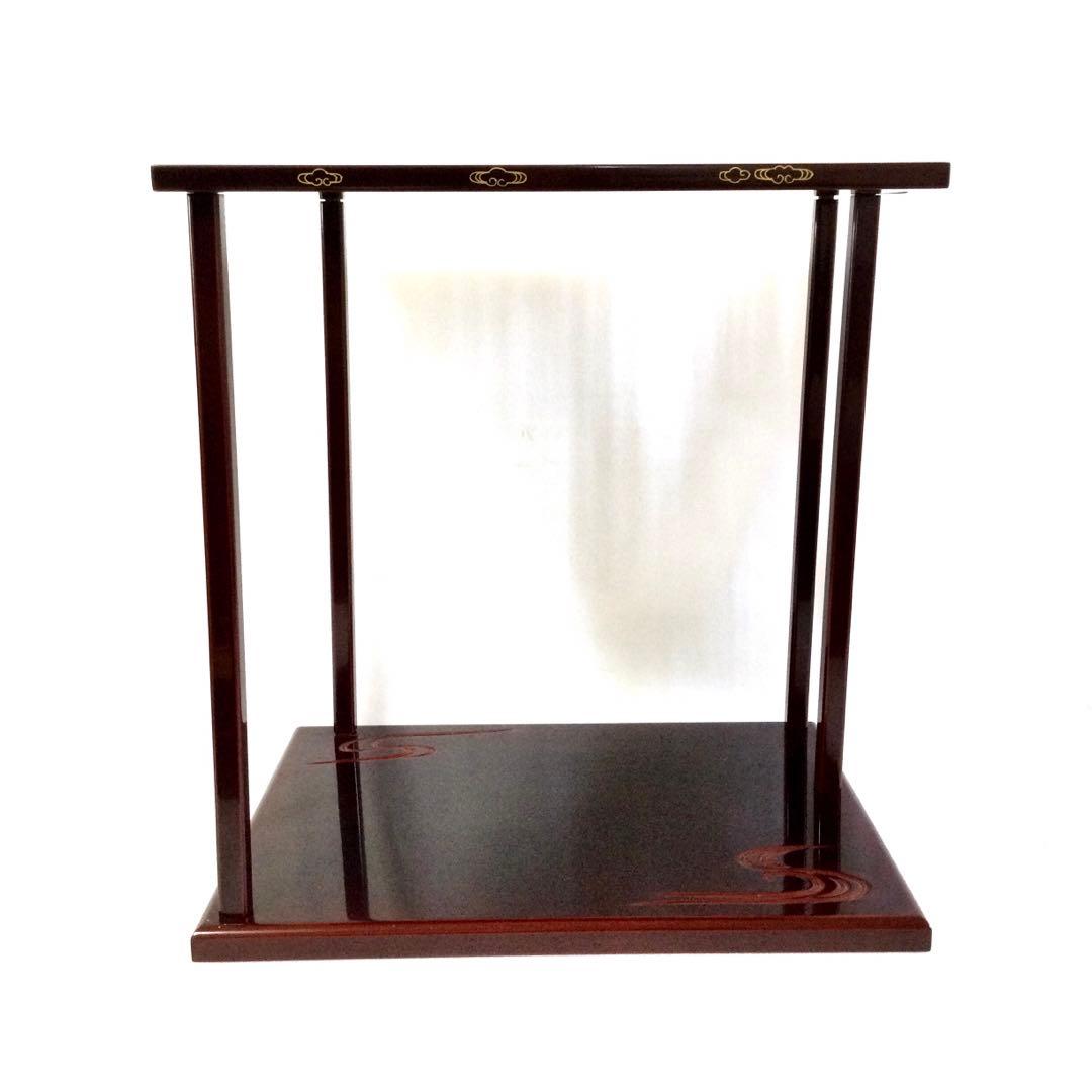 茶道具 山雪棚 溜塗 木製 組立式 塗師 久世宗春 供箱付 B940