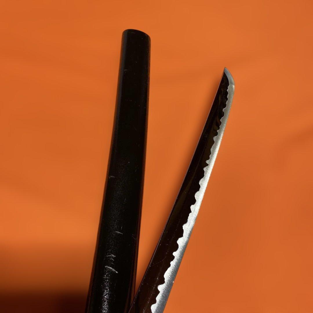 割安模造刀 黒柄 雲龍楕円鍔 黒呂鞘