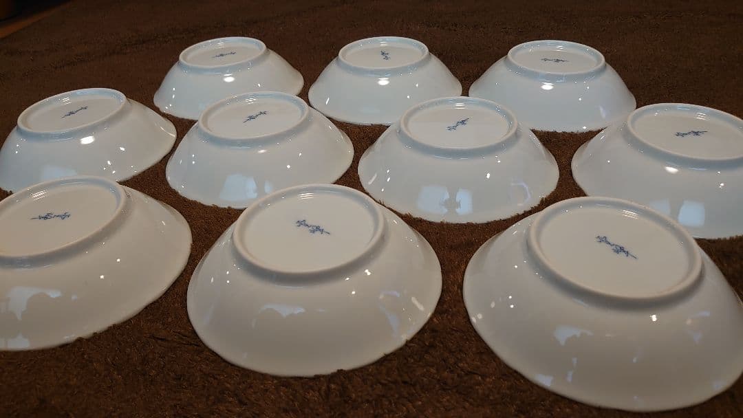 古伊万里　伊万里　染付　華の図　豆鉢　菓子鉢　４種　１０客