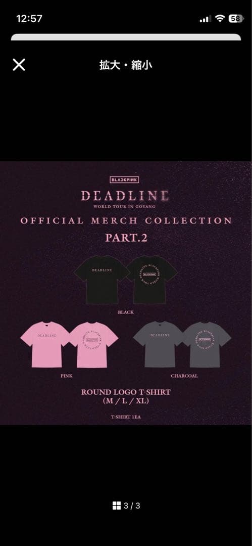BLACKPINK ソウルコン ROUND LOGO T-SHIRT2日以内発送