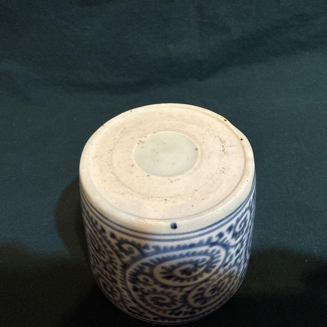 古伊万里　総柄　蛸唐草文　蕎麦猪口