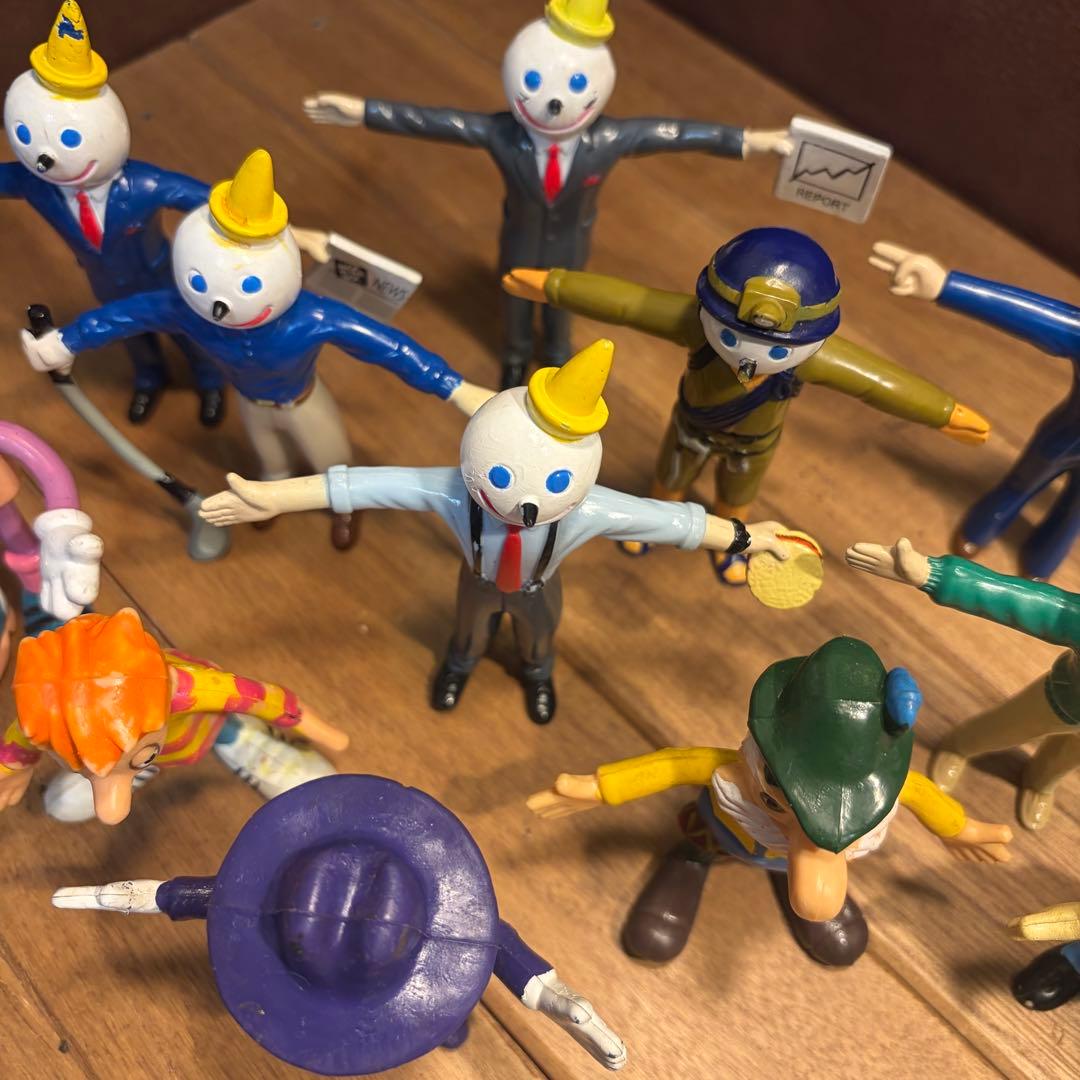 USAヴィンテージミールトイ　ジャックインザボックス　ベンダブルフィギュアセット