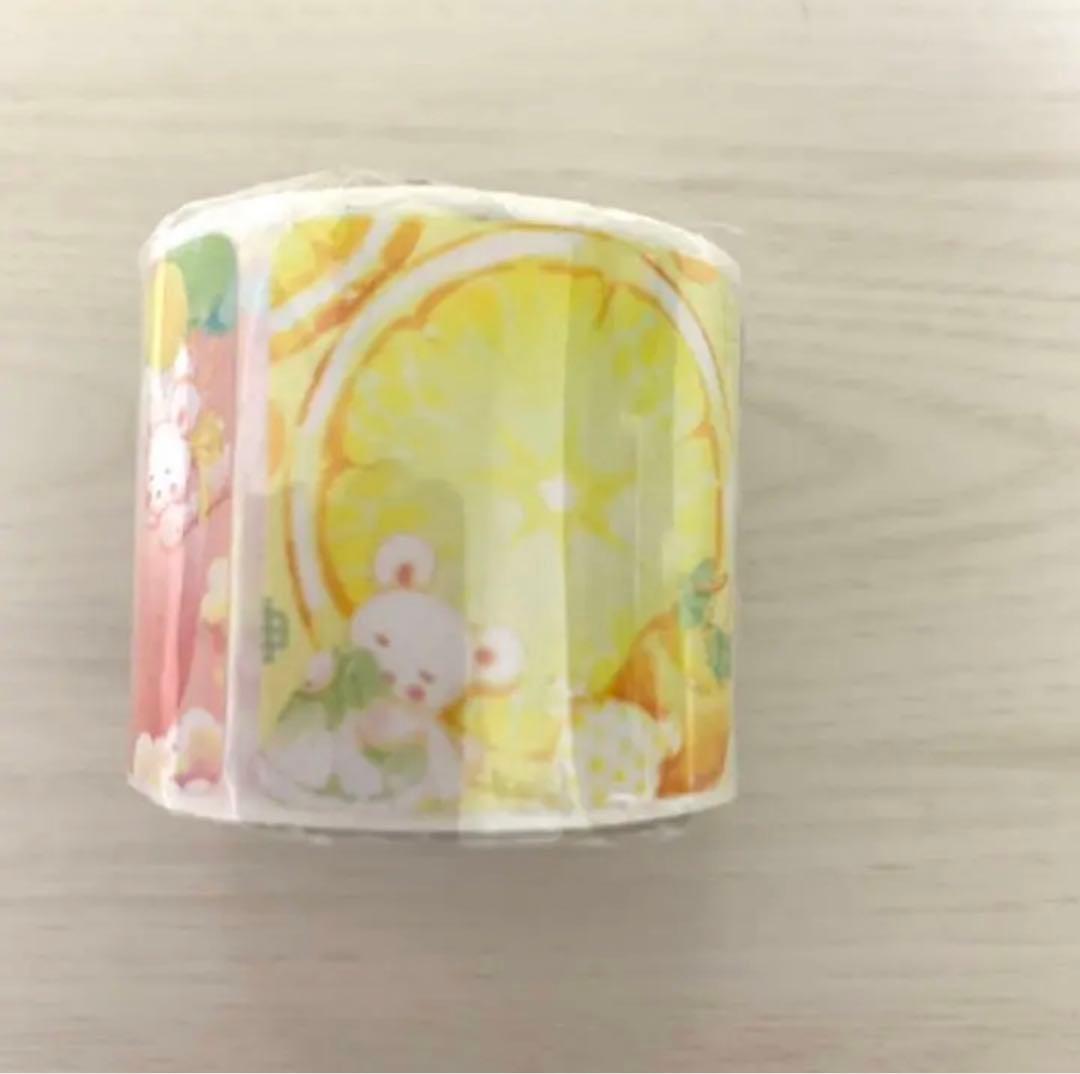 W1651. 草莓汽水 フルーツ柄 ロールシール 200枚