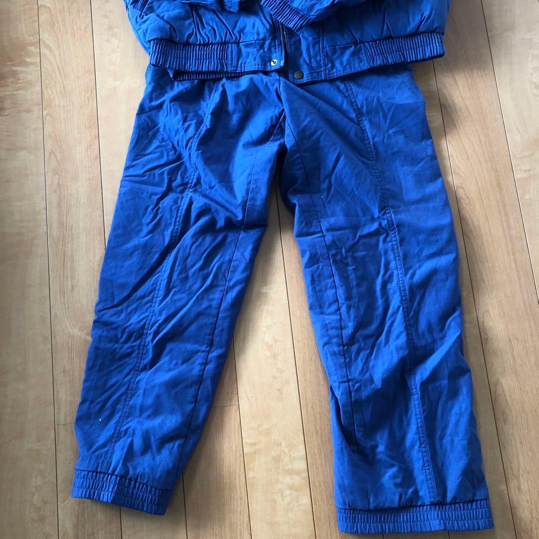 ネイビー スキーウェア M 中綿入り ジャケットとパンツセット