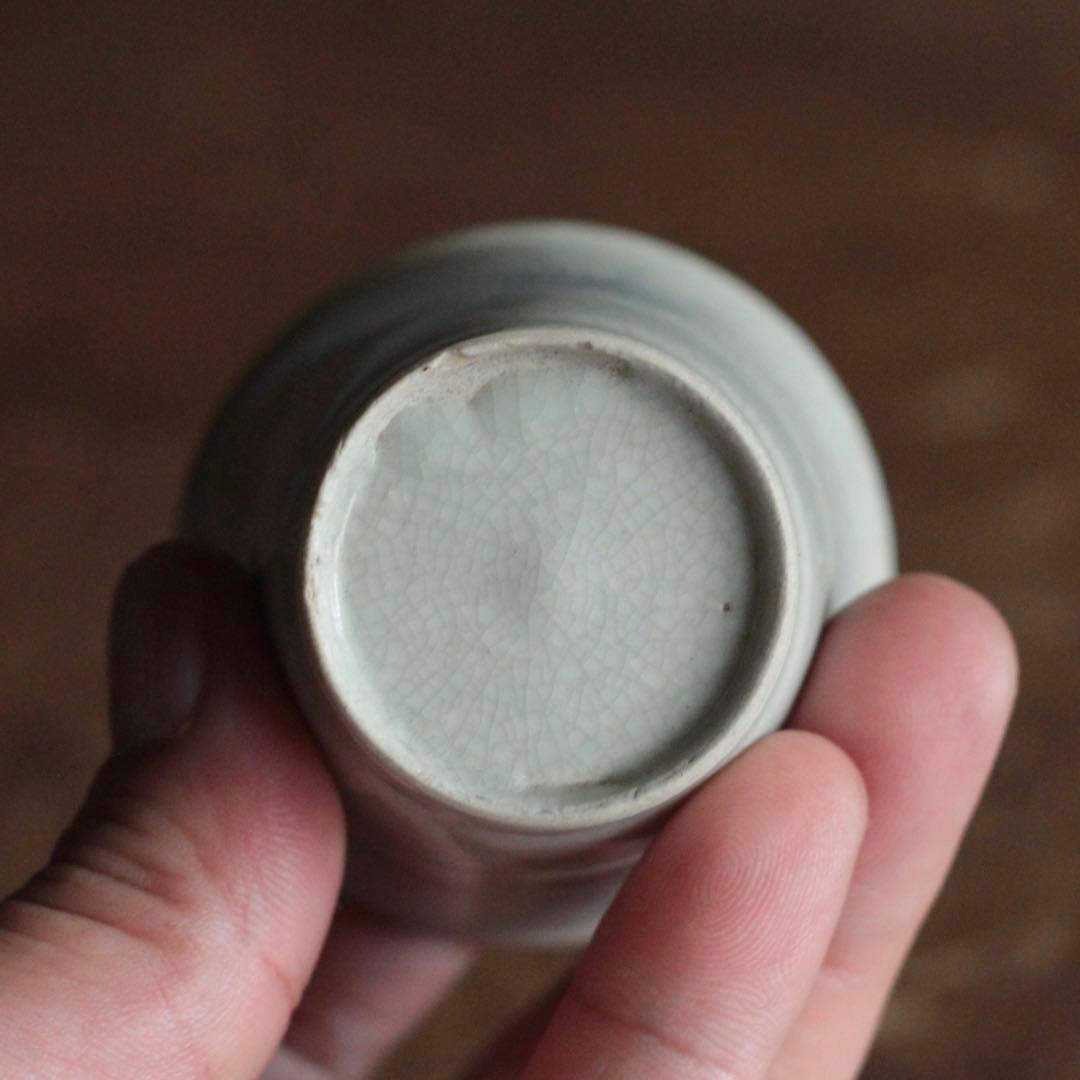 染付 端反り 筒盃 古美術 古道具 アンティーク