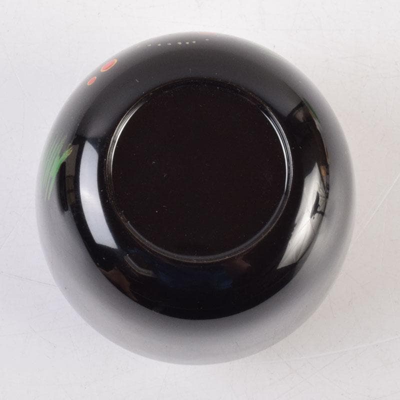 茶道具　蒔絵師　西村弘峰作　クリスマスツリー蒔絵　中棗　共箱　V　9062