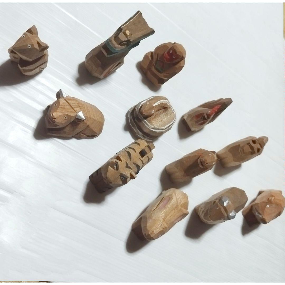 大林杜寿園　奈良一刀彫　干支　十二支セット　小サイズ　※現行品ではございません。