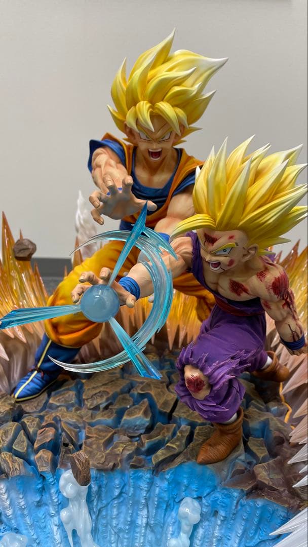 ドラゴンボール希少スタチュー1/4サイズ孫悟空&孫悟飯親子かめはめは