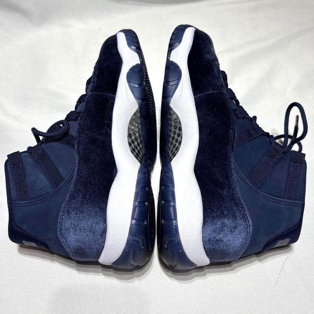 【美品】ナイキ エアジョーダン11 ミッドナイトネイビー ベルベット 25cm