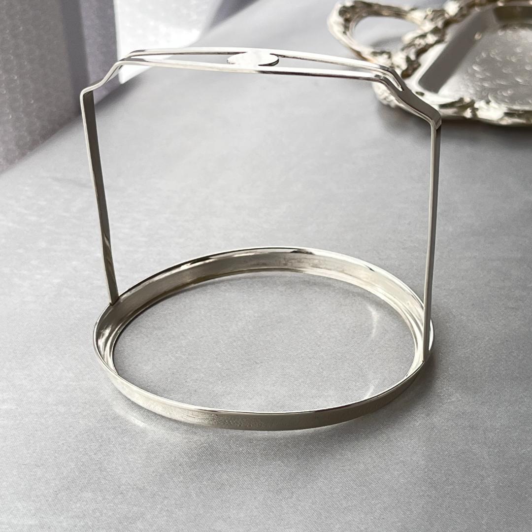 【Webster】【純銀/ガラス】透かしのコースター 5枚 スターリング