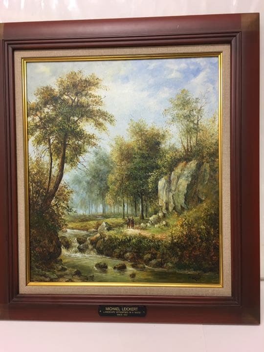 ドイツ画家油絵完全オリジナルヨーロッパ絵画70センチ✖️62センチリツカート作品