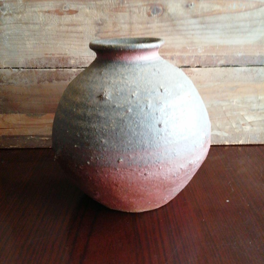 備前焼　本山茂　備前壺　19cm