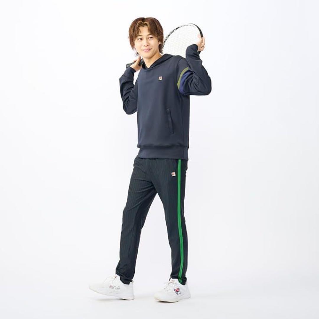 FILA フィラ テニスウェア ストレッチロングパンツVM5630黒メンズM新品