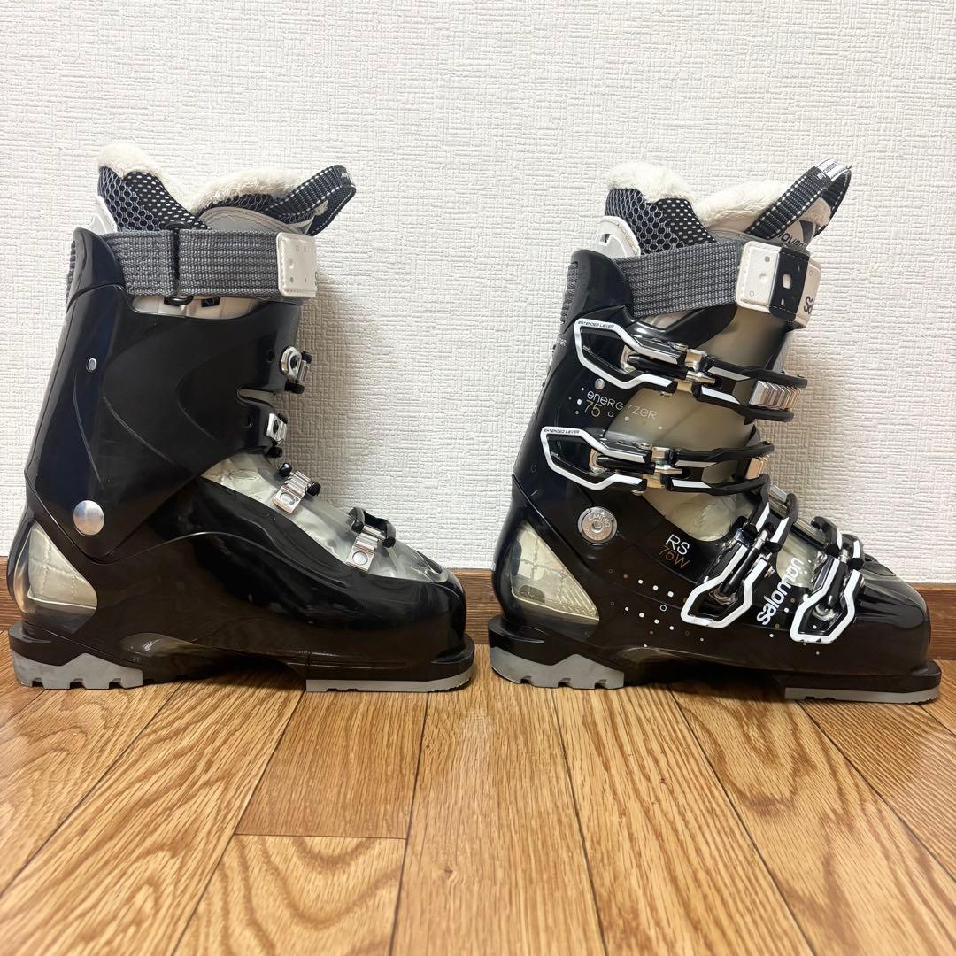 ■SALOMON■女性用スキーセット■板154/靴24-24.5/ストック105