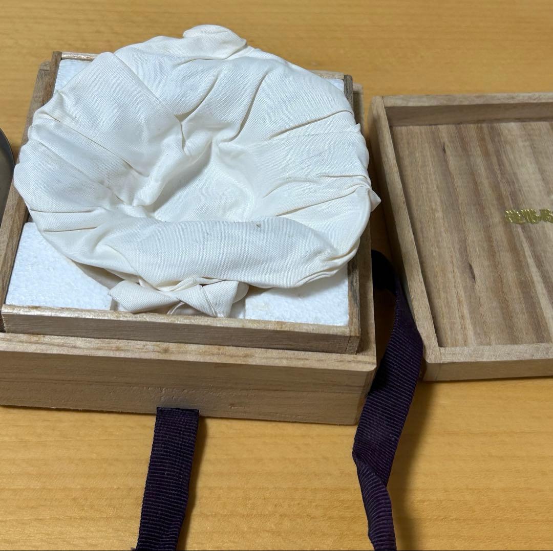 刻印あり純銀　銀盃　記念盃　木箱付き