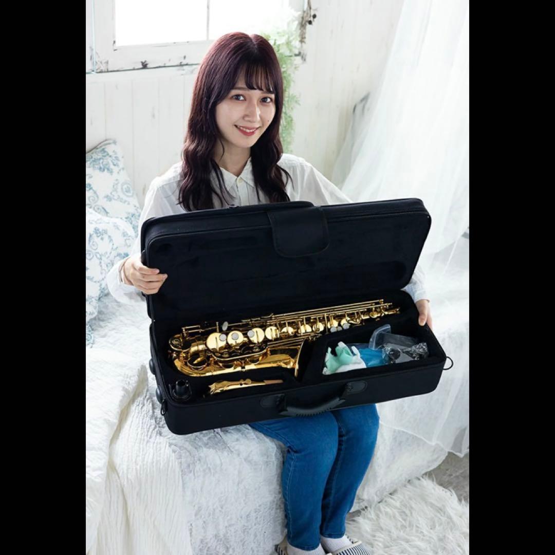 【くまぞう】アルトサックス 入門セット 8点　ゴールドラッカー ケース付き