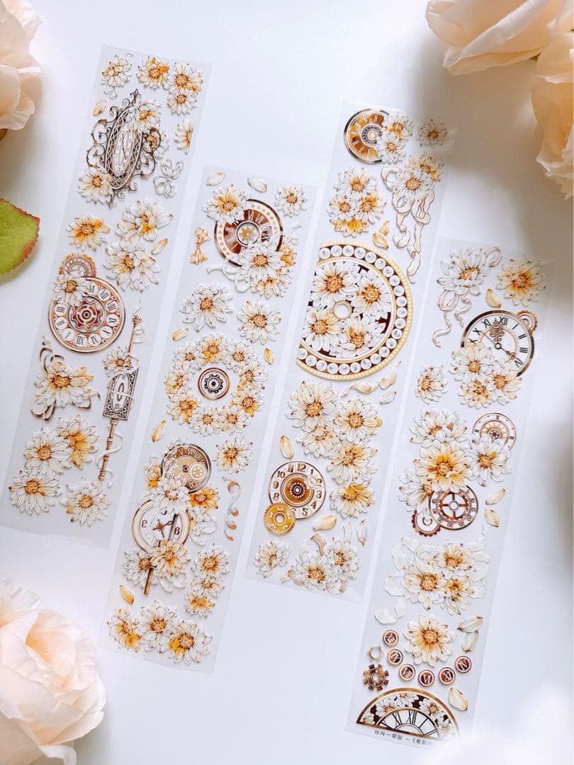 咔咔STUDIO《菊絮时》海外マスキングテープ　マステ 【2644】