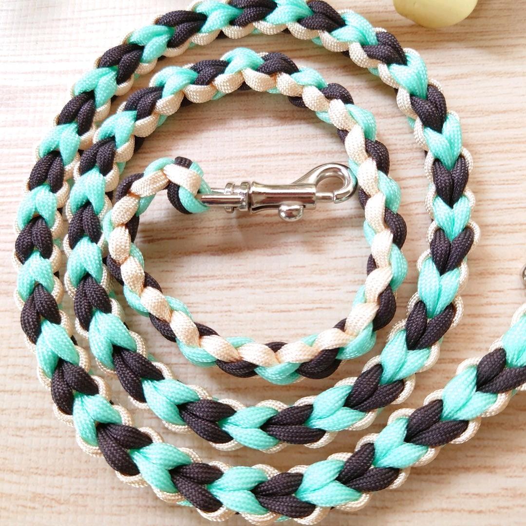 パラコードリード　カフェリード　ハート編み　タッセル付　№071