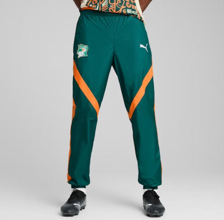 PUMA サッカー コートジボワール代表 ウーブン セットアップ S グリーン