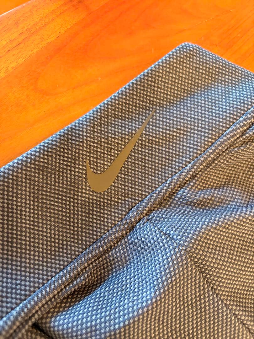 MALBON NIKE コラボダークブルー ハーフジップ 長袖シャツ