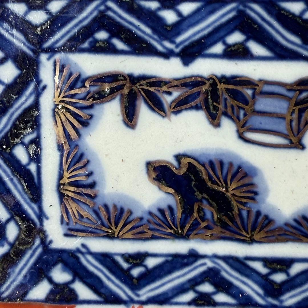 幕末〜明治期　上手　色絵風景画長皿　五客　絢爛豪華　緻密な絵付　古器を楽しむ