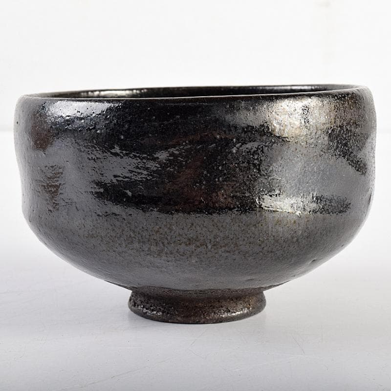 茶道具　楽吉左衛門　黒楽茶碗　時代箱付　M　R8543