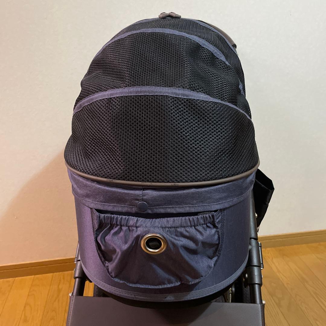 AirBuggy ペットカート(ラージ) ネイビー 専用空気入れ付き