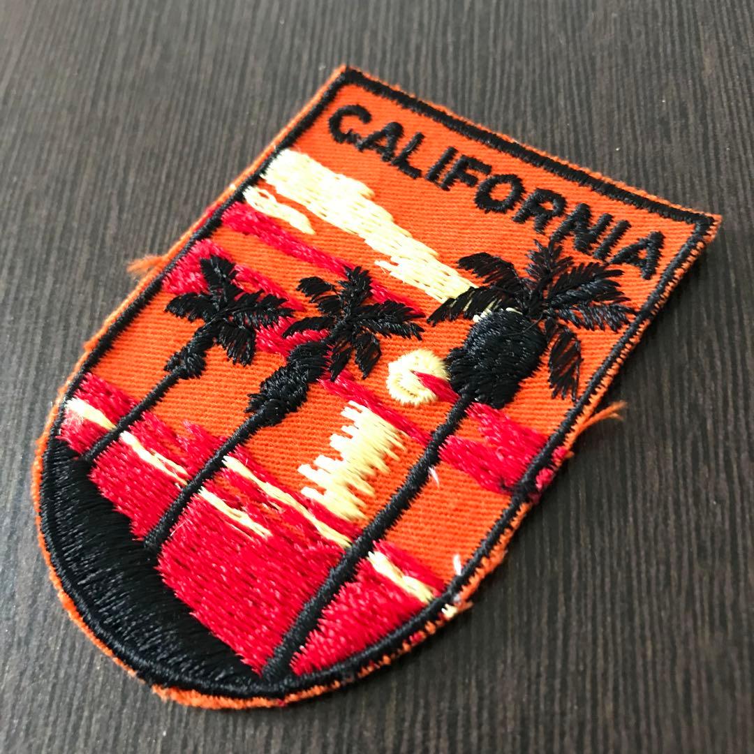 ヴィンテージ 刺繍 ワッペン 1970 1980 アメリカ カリフォルニア州 F