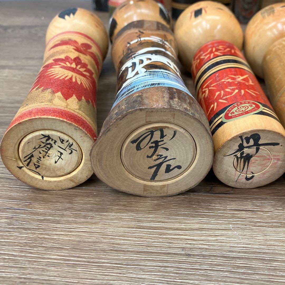 D-3 伝統こけし 創作こけし まとめ売り 18体セット 鳴子 遠刈田 置物