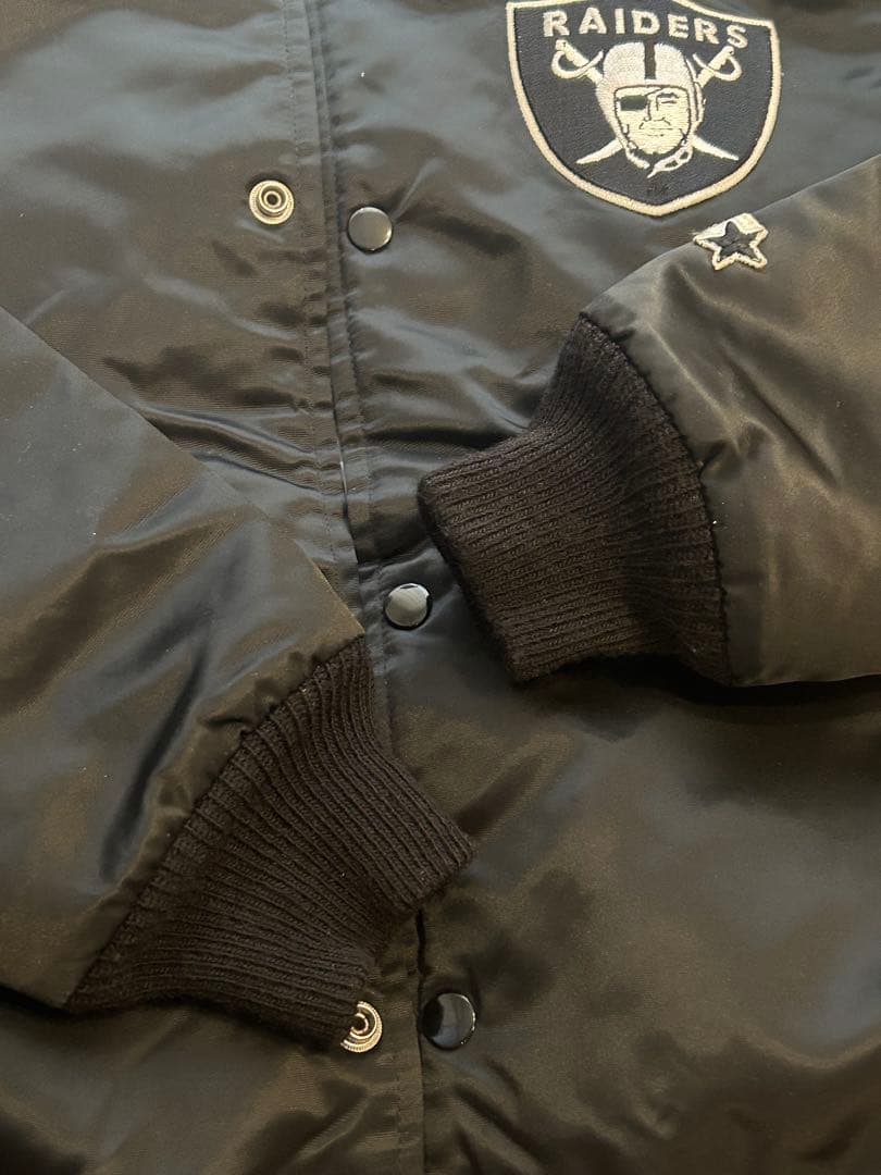 USA製 レイダース スターター ナイロンスタジアムジャンパー M